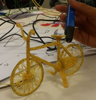 3D pen - fiets tekenen