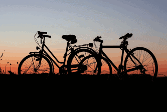 zonsondergang fiets zonsondergang fiets