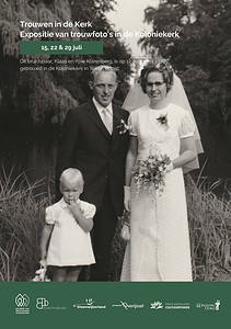 Dit bruidspaar, Klaas en Ypie Klarenberg, is op 12 augustus 1970 getrouwd in de Koloniekerk in Willemsoord. 