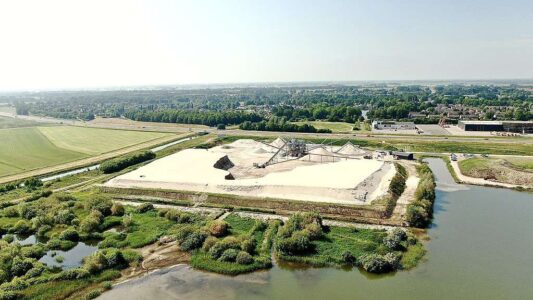 Zandwinning bij Eesveen, foto Dirk Brans Zandwinning bij Eesveen, foto Dirk Brans