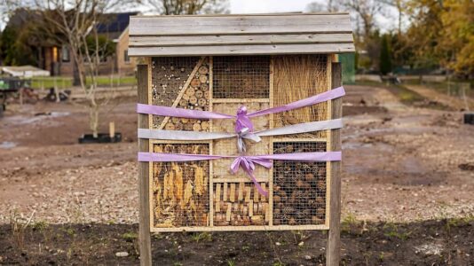 Duurzaam XL insectenhotel. Foto Bertha van Dijk