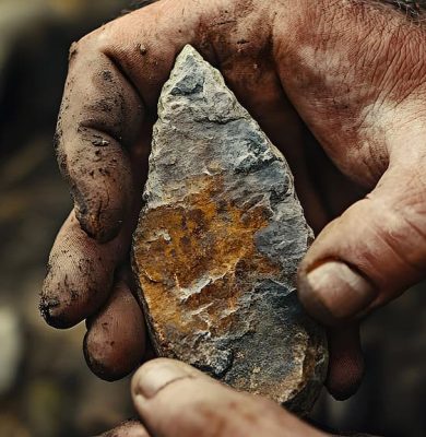 hand-holding-stone-arrowhead