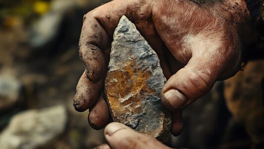hand-holding-stone-arrowhead hand-holding-stone-arrowhead
