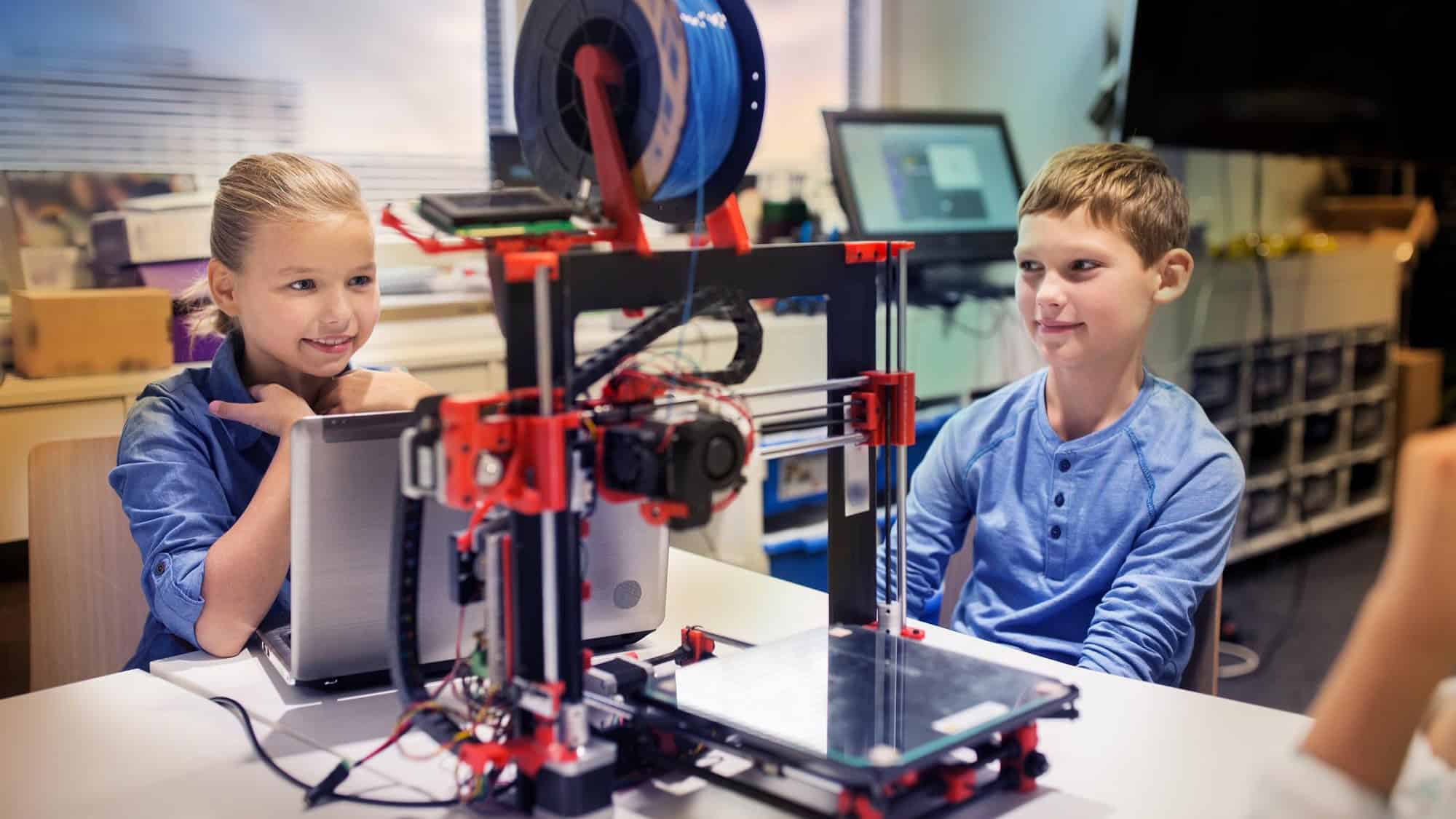 kinderen en 3d printer