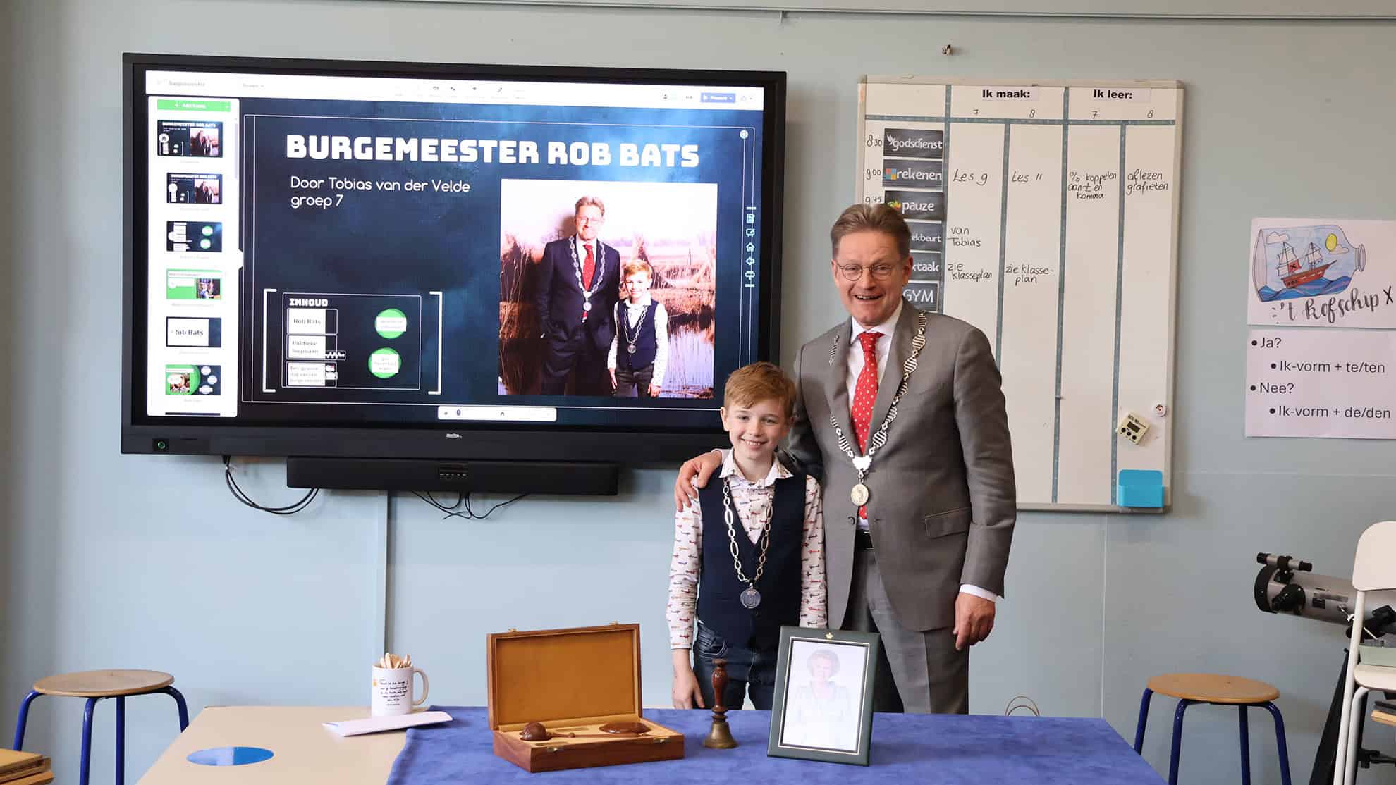 Tobias spreekbeurt over Rob Bats