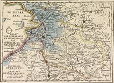 kaart van de gebieden in Overijssel en Gelderland getroffen door de overstromingen in 1825, anoniem, 1825. (bron: Rijksmuseum, Amsterdam)