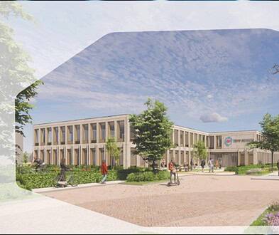 Schetsontwerp unilocatie van RoosRos Architecten