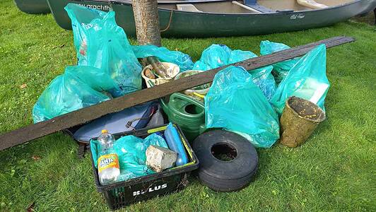 Opbrengst World Cleanup Day 2023 in Giethoorn - foto aangeleverd Opbrengst World Cleanup Day 2023 in Giethoorn - foto aangeleverd