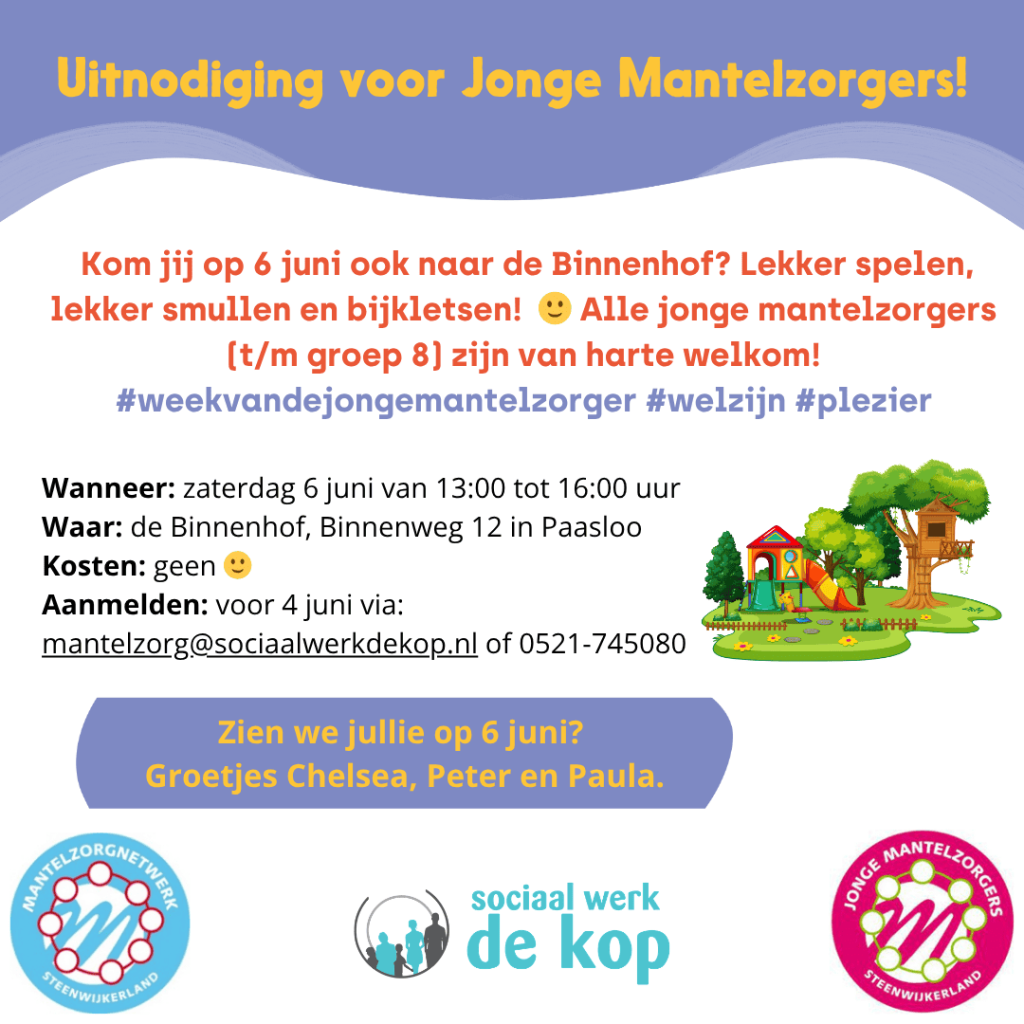 Uitnodiging voor JMZ Paasloo (poster aangeleverd)