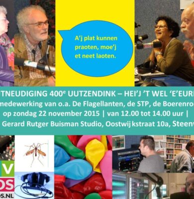 uutneudiging 400e uutzendink - hei'j 't wel 'e'eurd