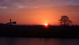 zonsondergangstocht foto