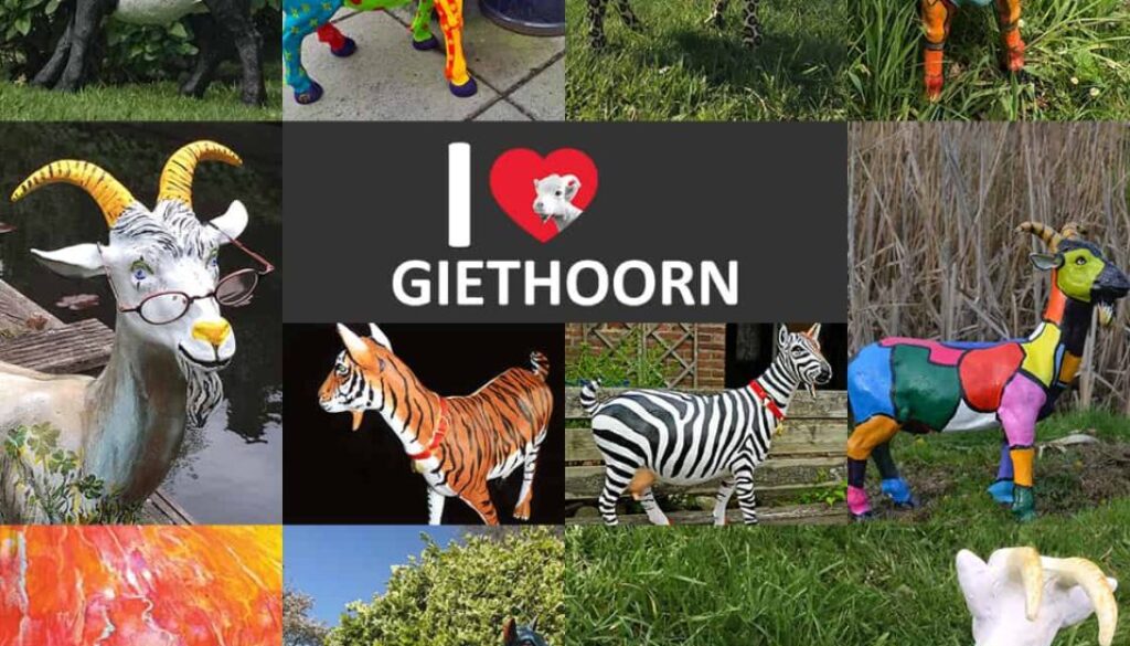 Collage Kunstige geitjes