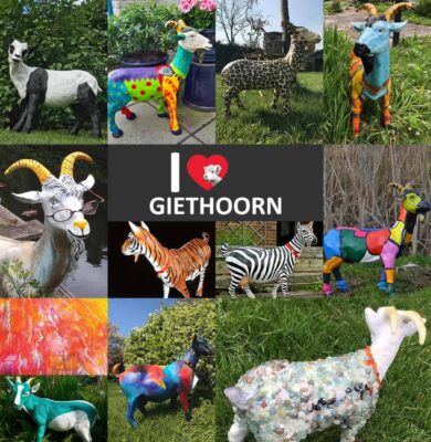 Collage Kunstige geitjes