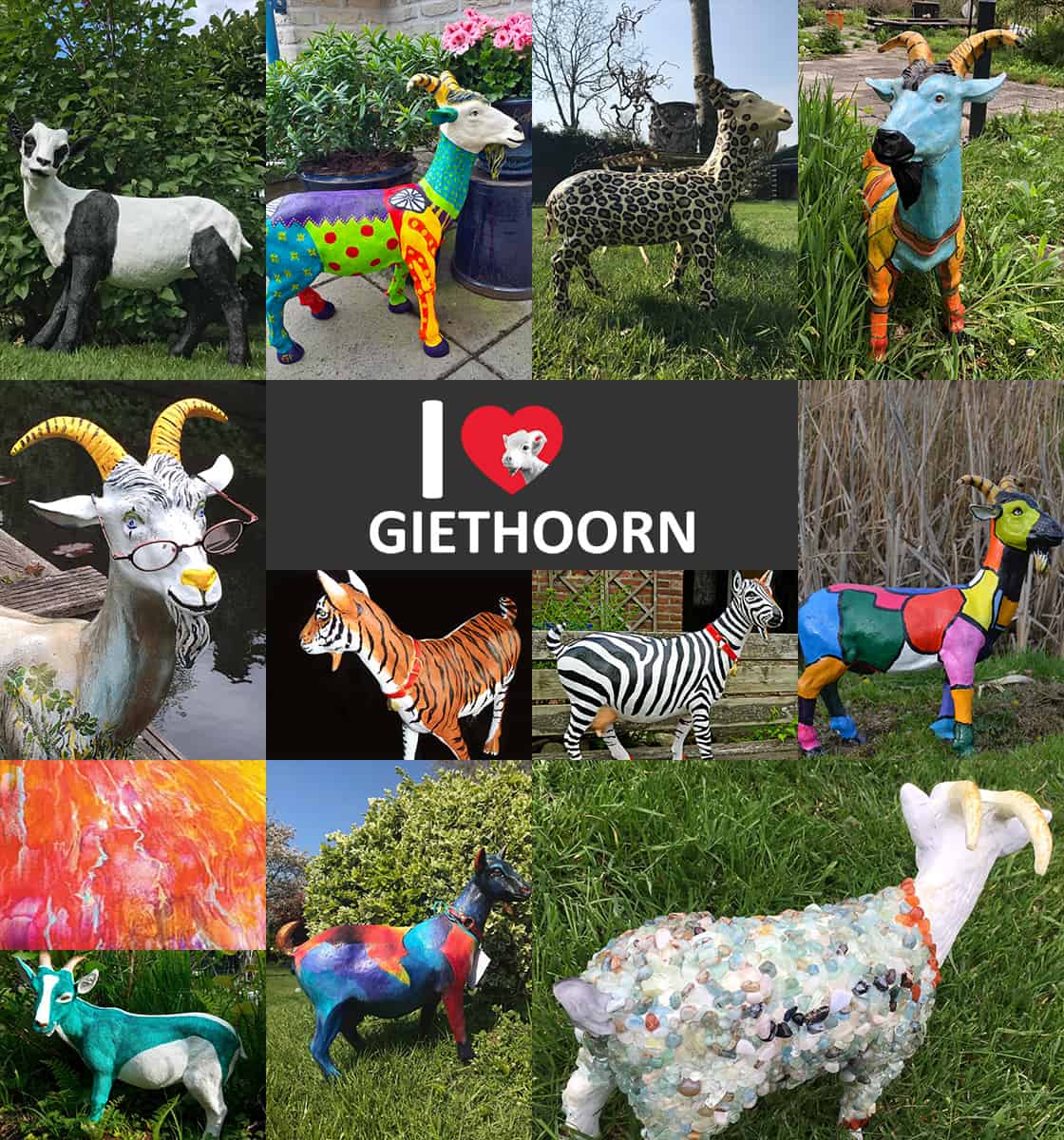 Collage Kunstige geitjes