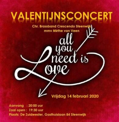 Vanlentijnsconcert poster