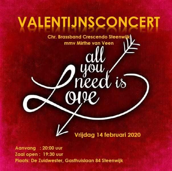Vanlentijnsconcert poster