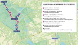 Kaart maatregelen corona fietspaden