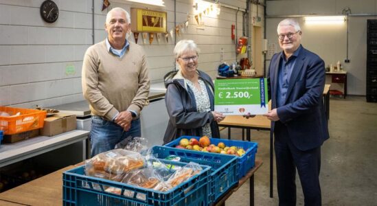 Overhandiging cheque aan Voedselbank