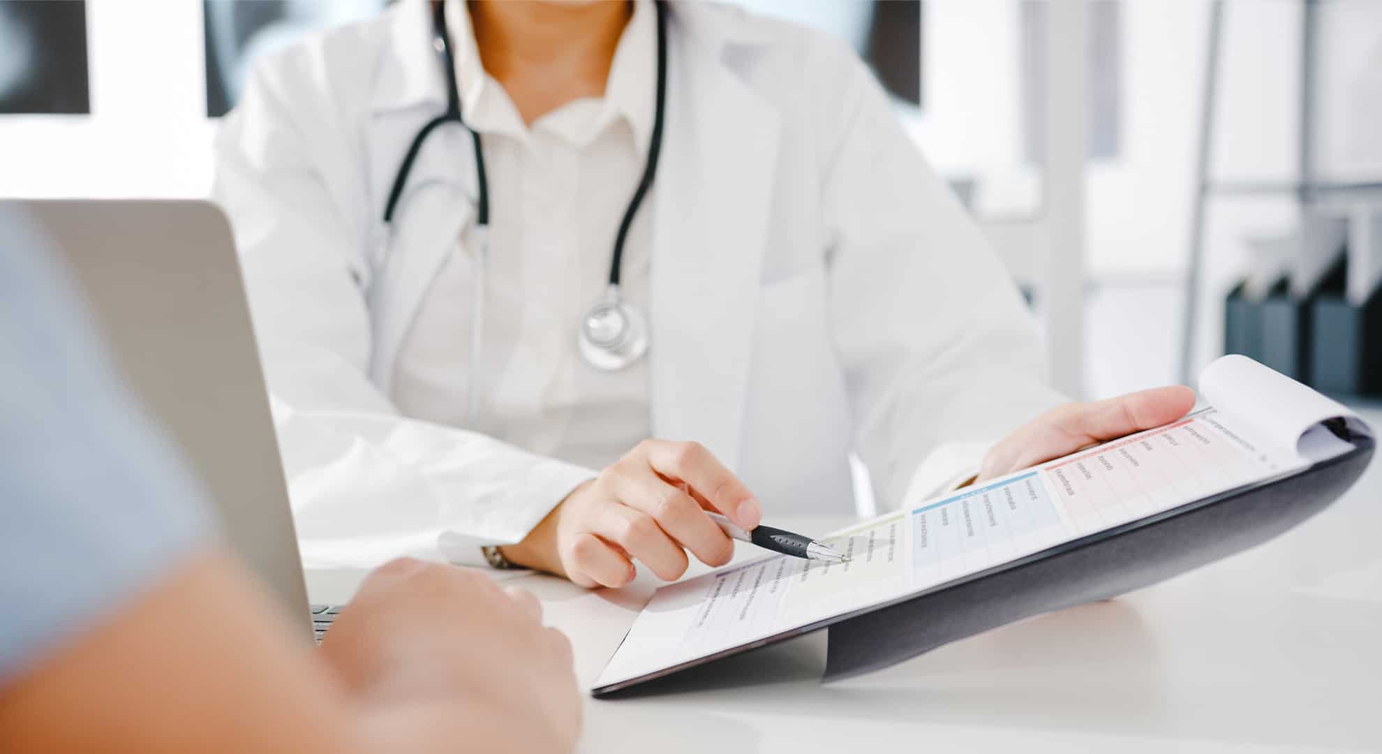 young-asia-female-doctor-white-medical-uniform-using-clipboard-is-delivering-great-news-talk-discuss-results