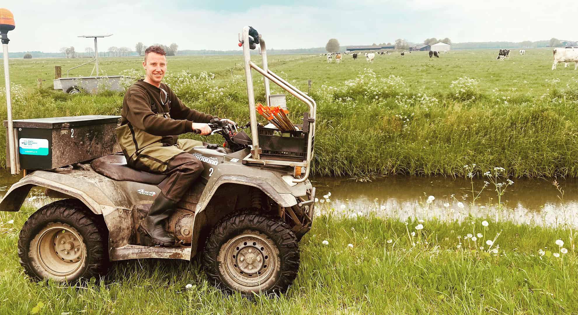 Muskusrattten bestrijden per quad