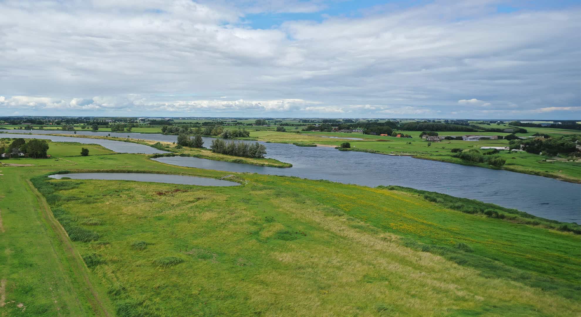 Luchtfoto - Natuur tussen Kampen en Kamperveen - 25 juli 2023 - foto door Demi de Kleine