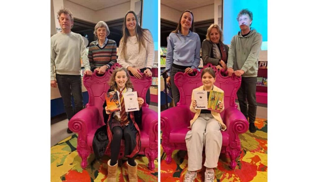 Foto winnaars voorleeswedstrijd Steenwijkerland