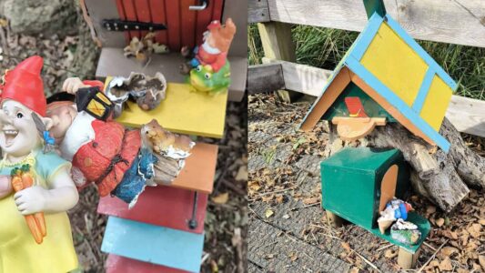 Vandalisme op kabouterpad - foto aangeleverd
