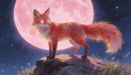 A Fox Under A Pink Moon - foto freepik
