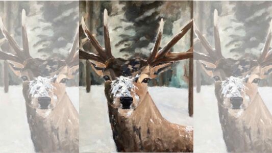 Winterdieren schilderen – door Marijke Binnekamp - foto aangeleverd