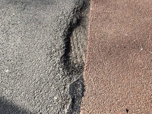 slecht asvalt - foto aangeleverd