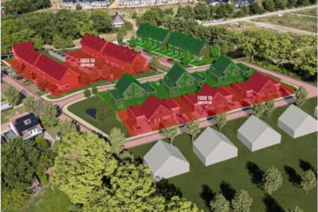 Kornputkwartier De volgende fase (groen op de foto) is in de verkoop - foto aangeleverd
