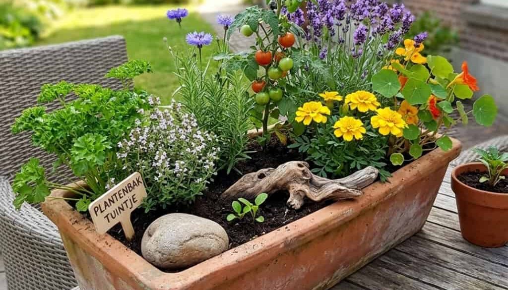 Plantenbak tuintje - foto aangeleverd
