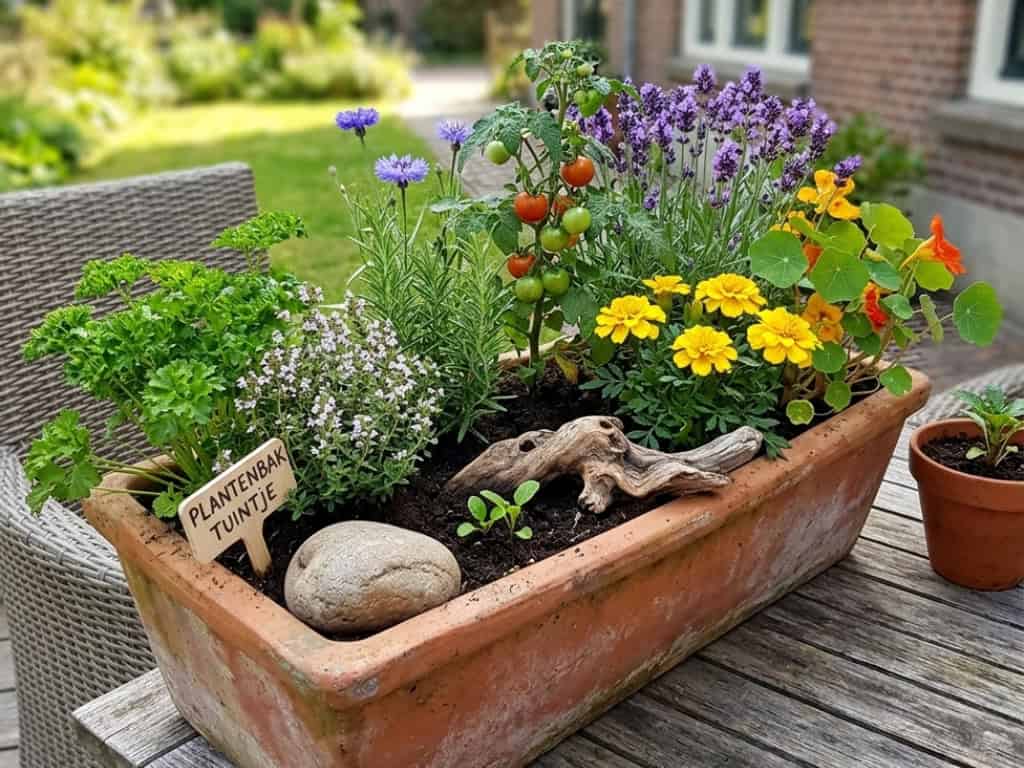 Plantenbak tuintje - foto aangeleverd