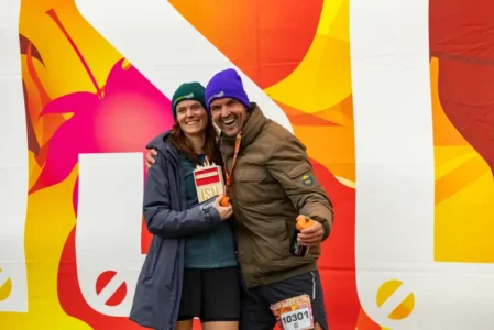 Wolter met zijn partner Natascha tijdens een wedstrijd (foto: Winfried Bats)