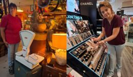 Annet Schuurman in Kringloop de oude liefde Dwingeloo en Klazien Konterman in parfumerie Femmy Schuurman (foto aangeleverd)