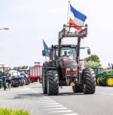 Boerenblokkade vlakbij Spanga (foto: BTBmedia).