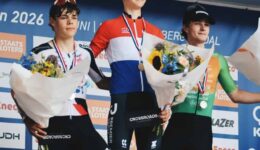 Otto van Zanden pakt de derde plek bij het NK wielrennen voor beloften (Foto: Kimberly Poelman).