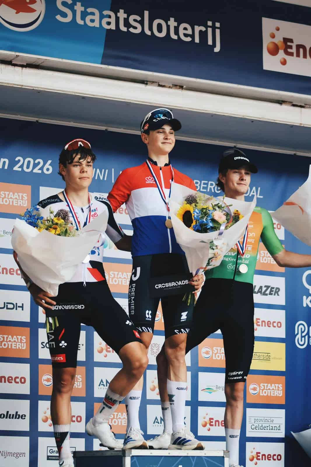 Otto van Zanden pakt de derde plek bij het NK wielrennen voor beloften (Foto: Kimberly Poelman).