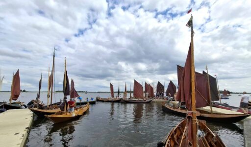 Indrukwekkend schouwspel van zeilpunters op het Bovenwiede (foto: Ingrid de Roode).
