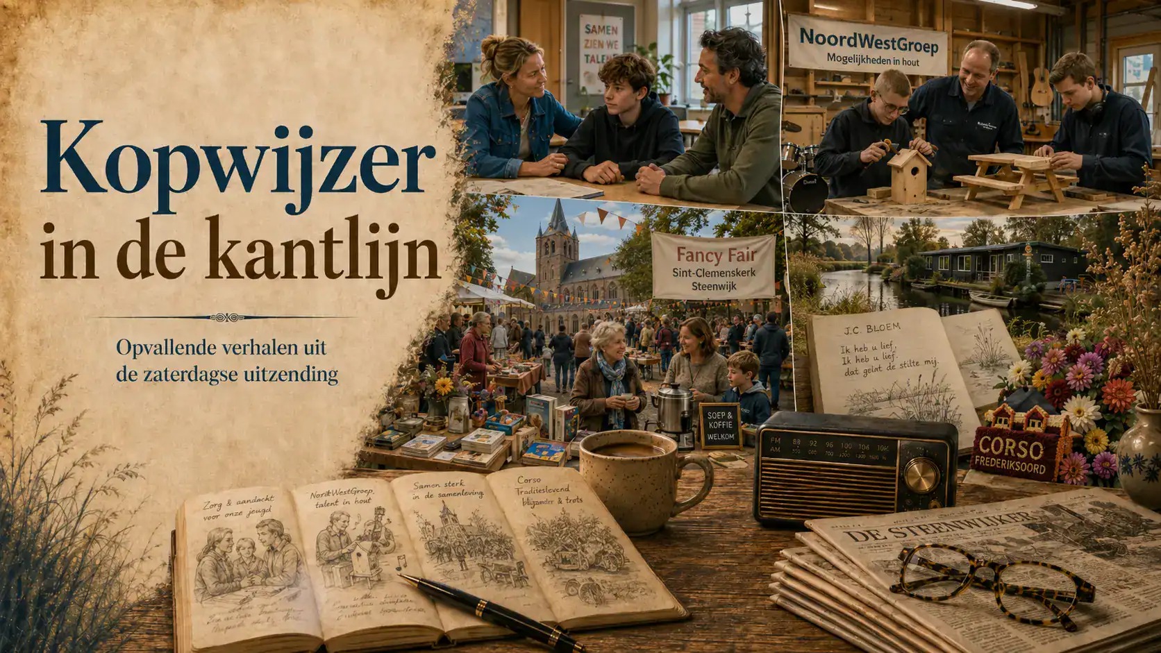Kopwijzer in de kantlijn (foto AI gemaakt)
