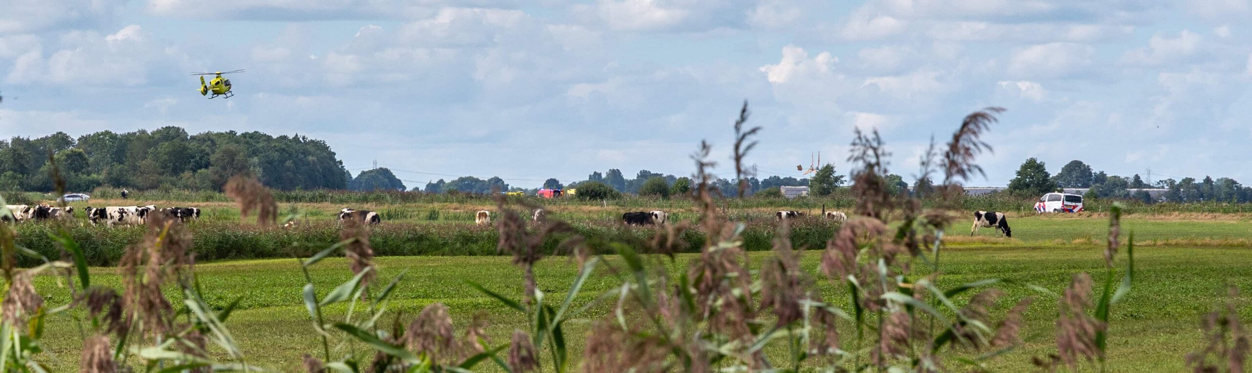 Vanuit Amsterdam kwam een helikopter naar De Lende foto BTBmedia