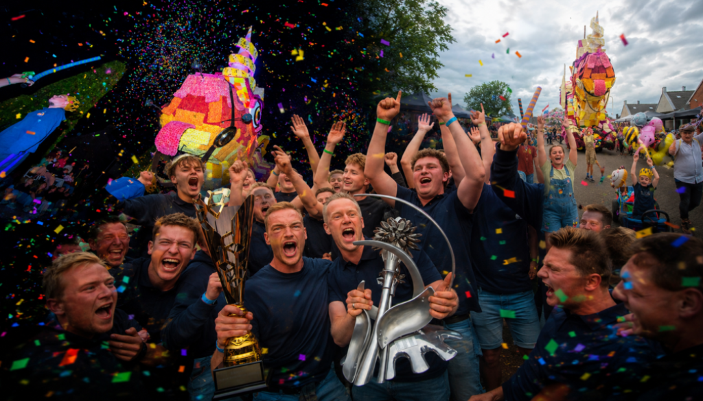 Winnaars Symboliek – PIÑATA! (colage: RTV SLOS; foto's Wim Echten)