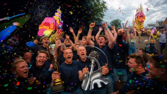 Winnaars Symboliek – PIÑATA! (colage: RTV SLOS; foto's Wim Echten)