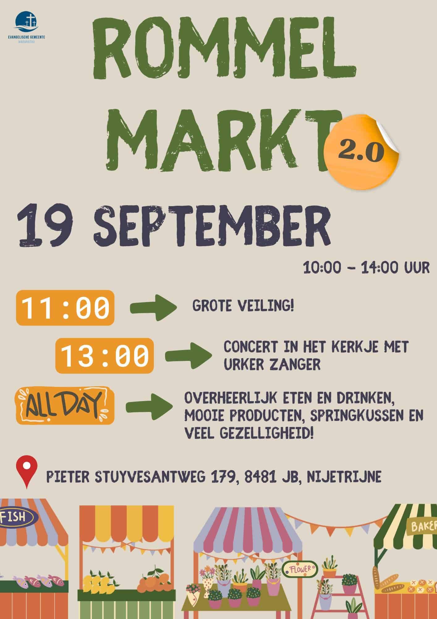 Flyer: Evangelische Gemeente Maranatha Nijetrijne