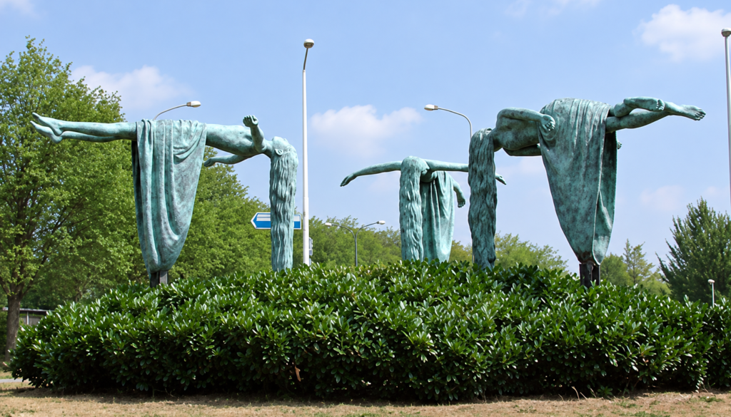 Three Floating Figures/De Maagden van Apeldoorn, 2001, De Maten, Apeldoorn (foto aangeleverd)
