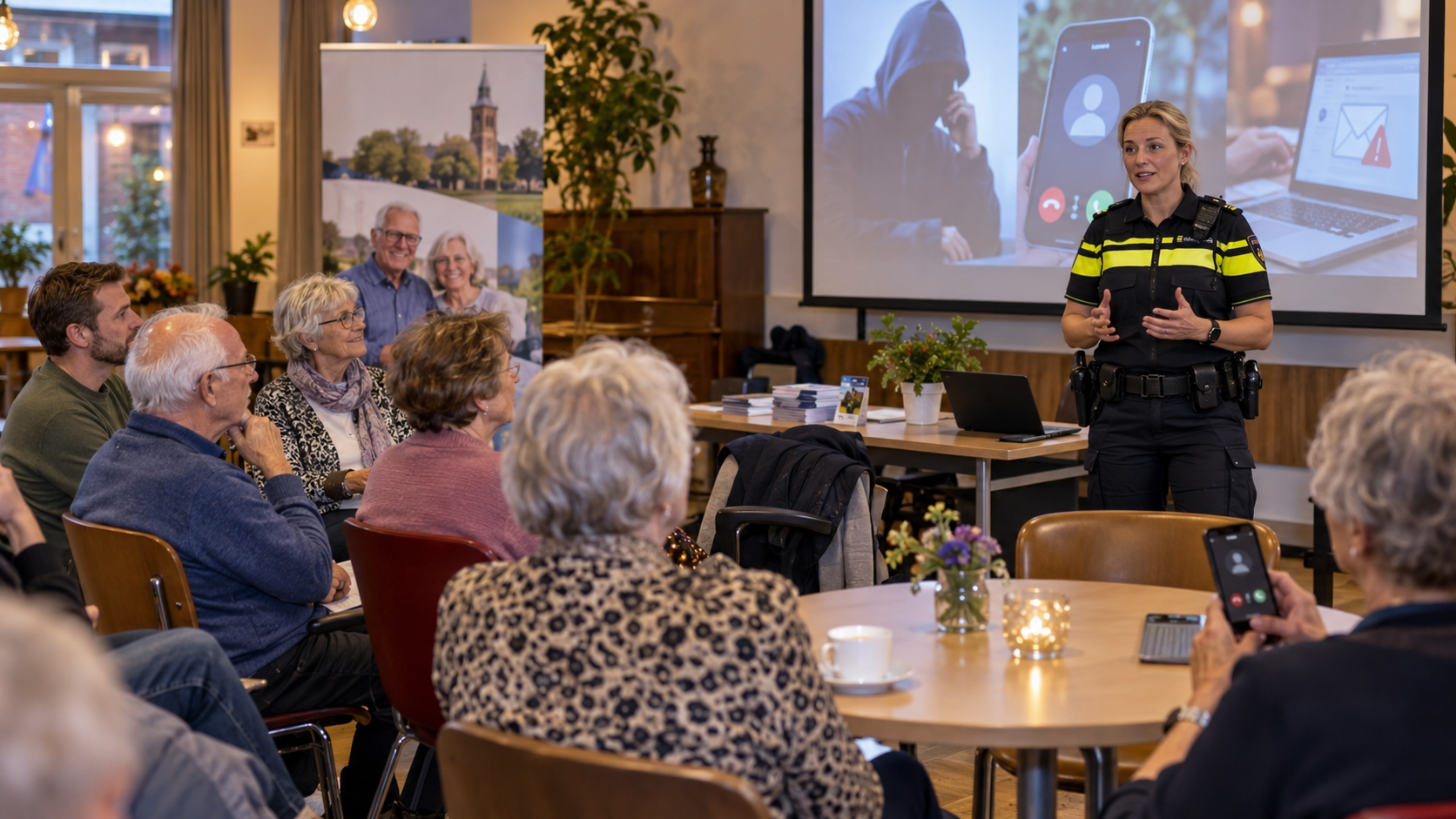 Veiligheidsavond in Oldemarkt (foto AI gemaakt)