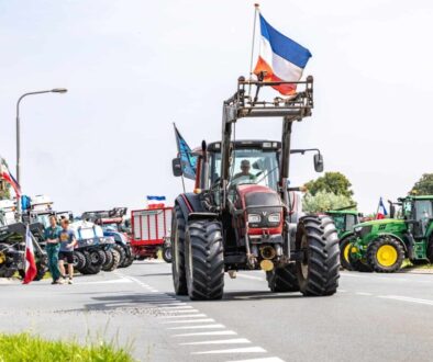 Boerenblokkade vlakbij Spanga (foto: BTBmedia).