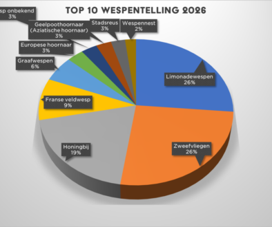 Top 10 wespentelling 2026 (foto aangeleverd)