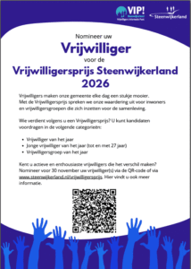 poster nomineren vrijwilligerprijs (poosterbeeld aangeleverd)